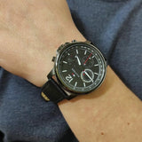 Tommy Hilfiger London Chronograph Grey Dial Black Leather Strap Watch for Men - 1791533 Buy Now By Tommy Hilfiger