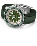 Breitling Superocean Automatic 44 Green Dial Green Rubber Strap Watch for Men - A17376A31L1S1 Buy Now By Breitling