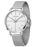 Calvin Klein Even Quartz White Dial Silver Steel Strap Watch for Women - K7B21126 Buy Now By Calvin Klein