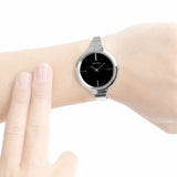 Calvin Klein Lively Black Dial Silver Steel Strap Watch for Women - K4U23121 Buy Now By Calvin Klein