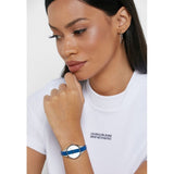 Calvin Klein Rebel Blue Silver Dial Blue Leather Strap Watch for Women - K8P231V6 Buy Now By Calvin Klein