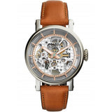 Fossil Boyfriend Automatic Skeleton Silver Dial Brown Leather Strap Watch for Women - ME3109 Buy Now By Fossil