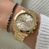 Guess Eclipse Gold Dial Gold Steel Strap Watch for Women - GW0314L2 Buy Now By Guess