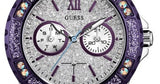 Guess Limelight Quartz Silver Dial Purple Leather Strap Watch For Women - W0775L6 Buy Now By Guess