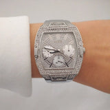 Guess Raven Diamonds Silver Dial Silver Steel Strap Watch for Women - GW0104L1 Buy Now By Guess