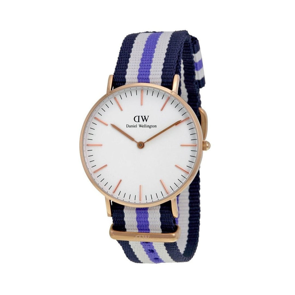 Daniel Wellington Classic Trinity White Dial Three Tone Nylon Strap Watch For Women - 0509DW Buy Now By Daniel Wellington