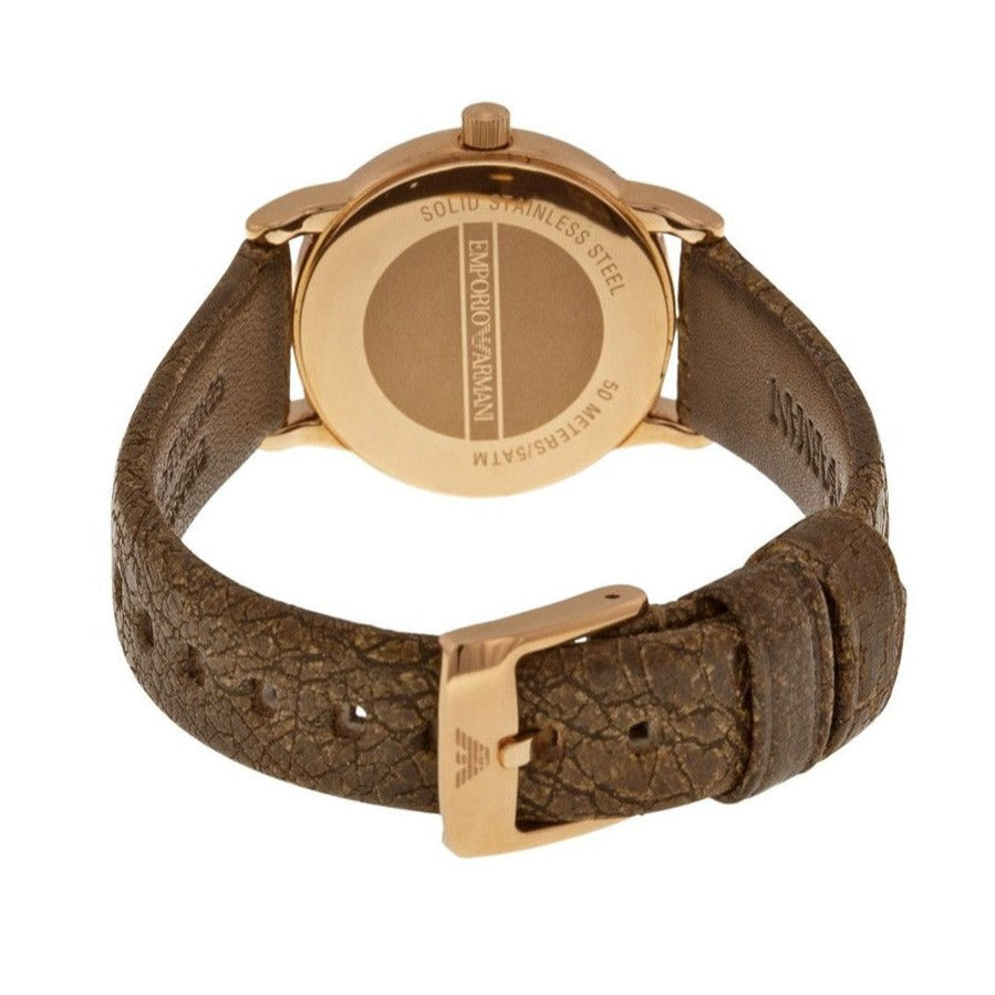 Emporio Armani Classic Analog Grey Dial Brown Leather Strap Watch For Men - AR1813 Buy Now By Emporio Armani