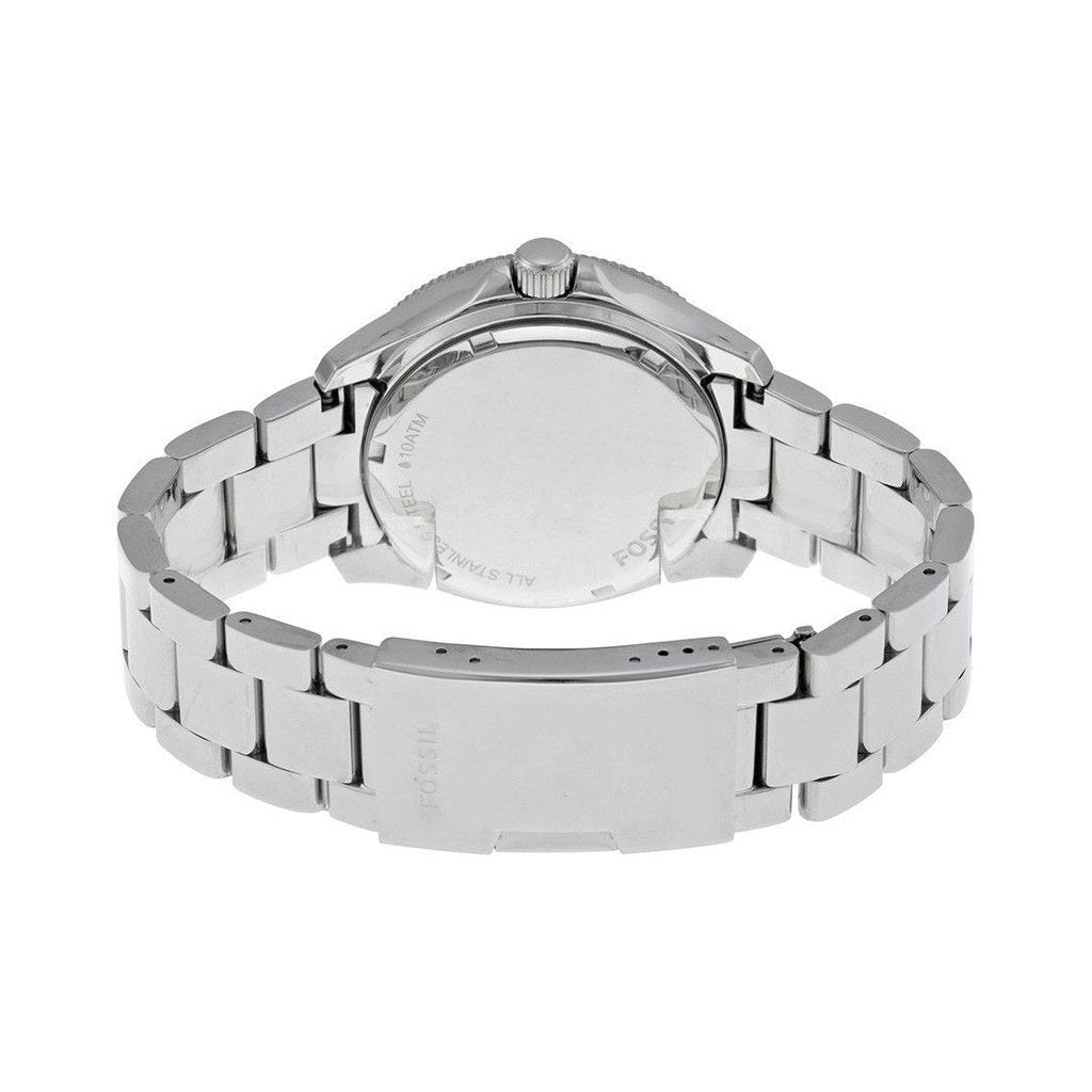 Fossil Cecile Chronograph Silver Dial Silver Steel Strap Watch for Women - AM4481 Buy Now By Fossil