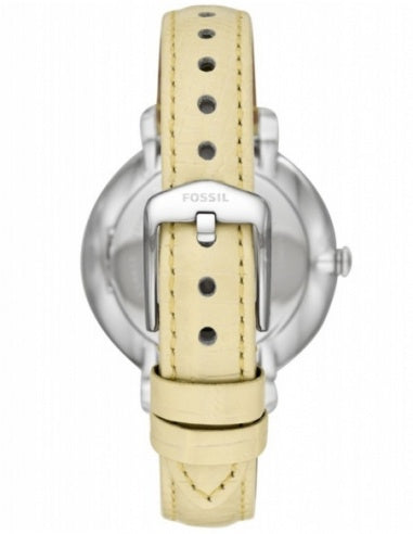 Fossil Jacqueline Three-Hand White Dial Yellow Leather Strap Watch for Women - ES4812 Buy Now By Fossil