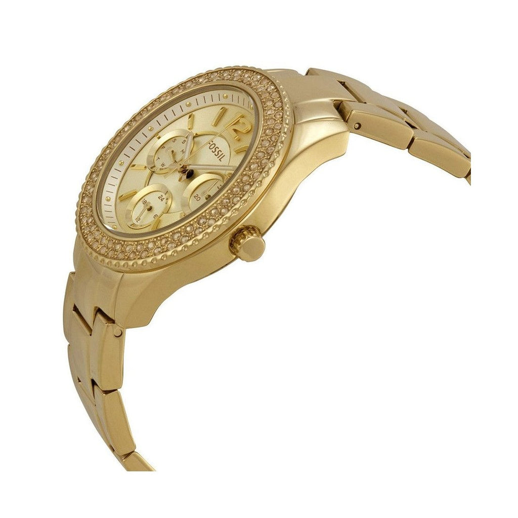 Fossil Stella Multifunction Gold Dial Gold Steel Strap Watch for Women - ES3589 Buy Now By Fossil