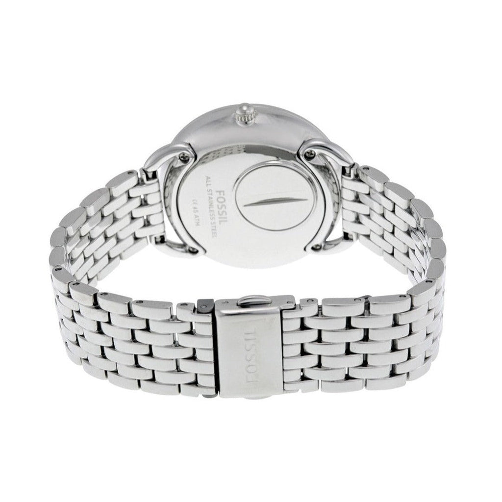 Fossil Tailor Mother of Pearl Black Dial Silver Steel Strap Watch for Women - ES3911 Buy Now By Fossil