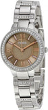 Fossil Virginia Taupe Dial Silver Steel Strap Watch for Women - ES4147 Buy Now By Fossil