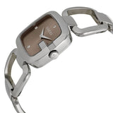 Gucci G Gucci Brown Dial Silver Steel Strap Watch For Women - YA125401 Buy Now By Gucci