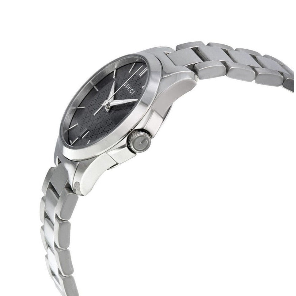 Gucci G Timeless Grey Dial Silver Steel Strap Watch For Women - YA126522 Buy Now By Gucci