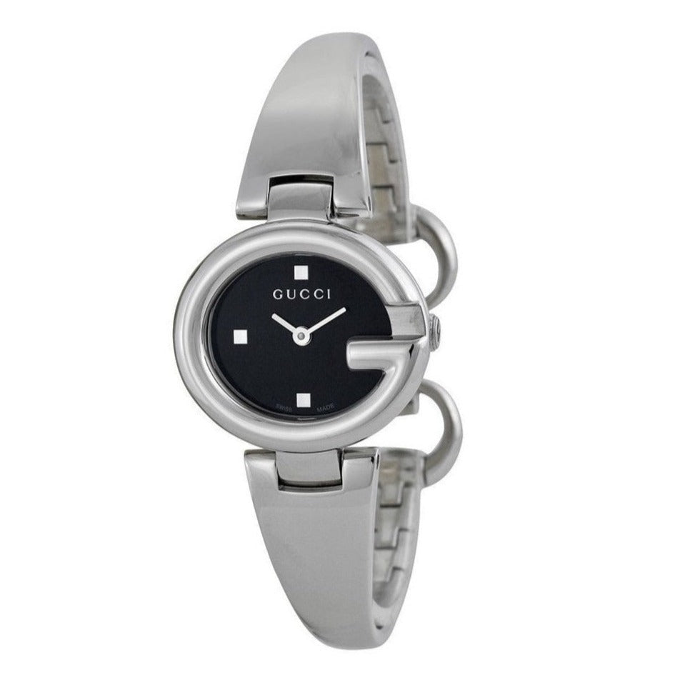 Gucci Guccisima Quartz Black Dial Silver Steel Strap Watch For Women - YA134501 Buy Now By Gucci