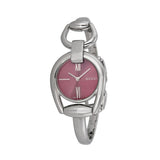 Gucci Horsebit Quartz Red Dial Silver Steel Strap Watch For Women - YA139502 Buy Now By Gucci