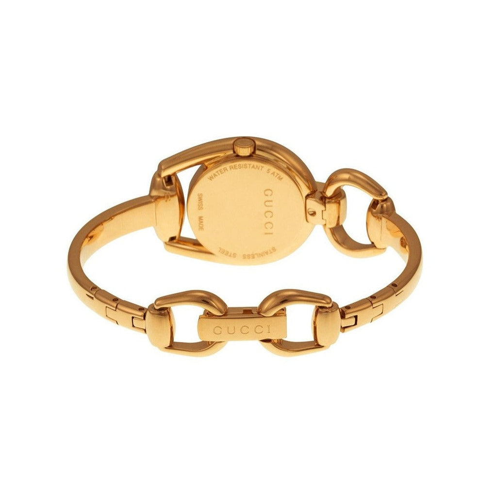 Gucci Horsebit Collection Black Dial Rose Gold Steel Strap Watch For Women - YA139507 Buy Now By Gucci