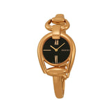 Gucci Horsebit Collection Black Dial Rose Gold Steel Strap Watch For Women - YA139507 Buy Now By Gucci