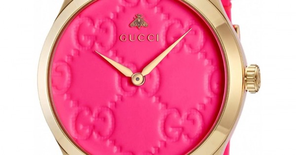 Gucci G Timeless Quartz Pink Dial Pink Leather Strap Watch For Women - YA1264115 Buy Now By Gucci