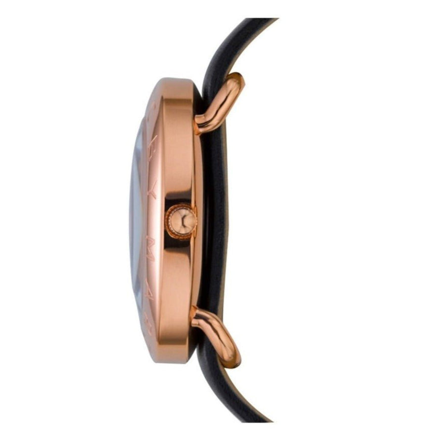 Marc Jacobs Amy Black Dial Black Leather Strap Watch for Women - MBM1225 Buy Now By Marc Jacobs