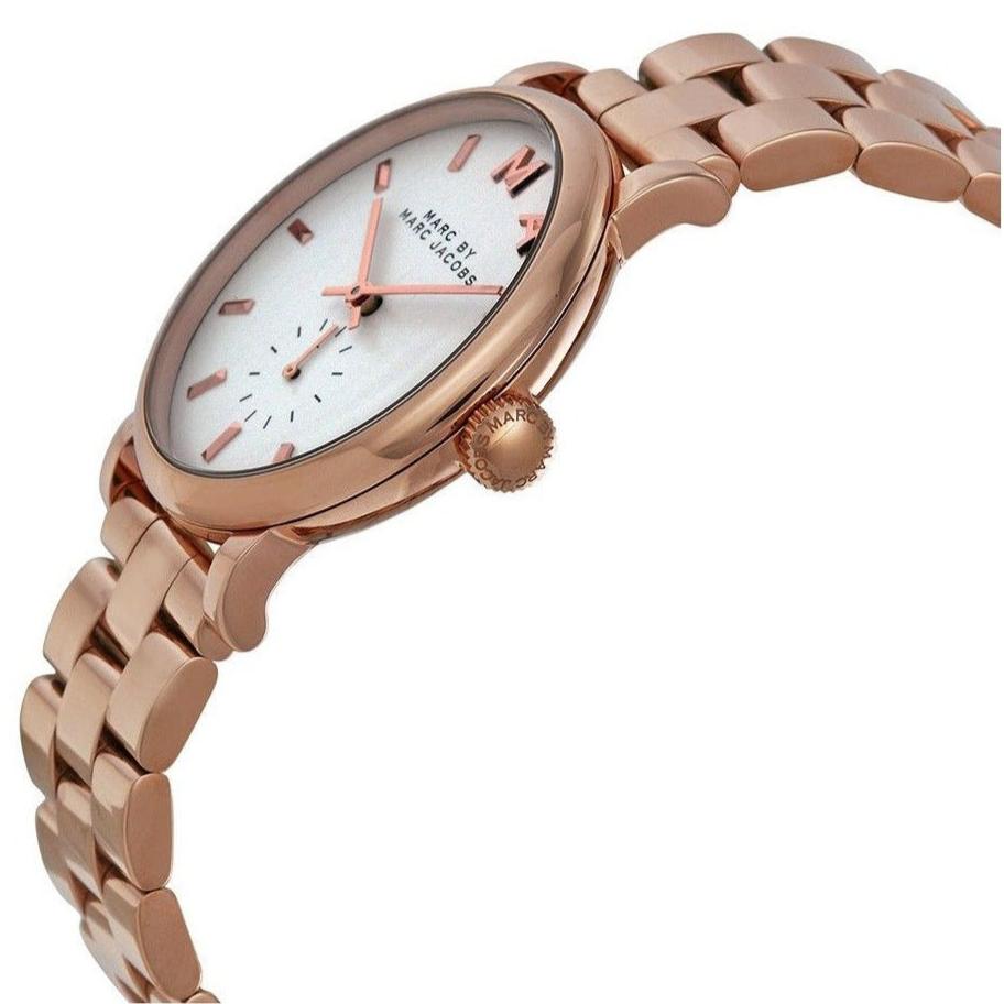 Marc Jacobs Baker White Dial Rose Gold Steel Strap Watch for Women - MBM3244 Buy Now By Marc Jacobs