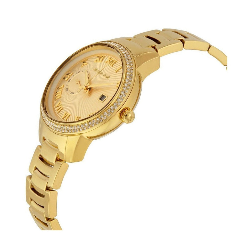 Michael Kors Whitley Analog Diamonds Gold Dial Gold Steel Strap Watch For Women - MK6227 Buy Now By Michael Kors