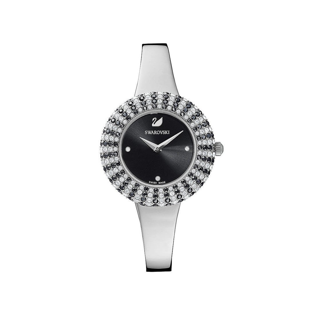 Swarovski Crystal Rose Black Dial Silver Steel Strap Watch for Women - 5484076 Buy Now By Swarovski