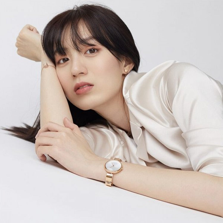 Calvin Klein Wavy White Dial Rose Gold Steel Strap Watch for Women - K9U23646 Buy Now By Calvin Klein