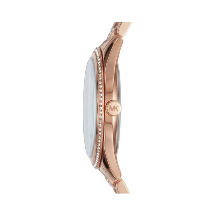 Michael Kors Lauryn Pink Dial Rose Gold Steel Strap Watch for Women - MK3722 Buy Now By Michael Kors