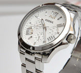 Fossil Cecile Multifunction Silver Dial Silver Steel Strap Watch for Women - AM4509 Buy Now By Fossil
