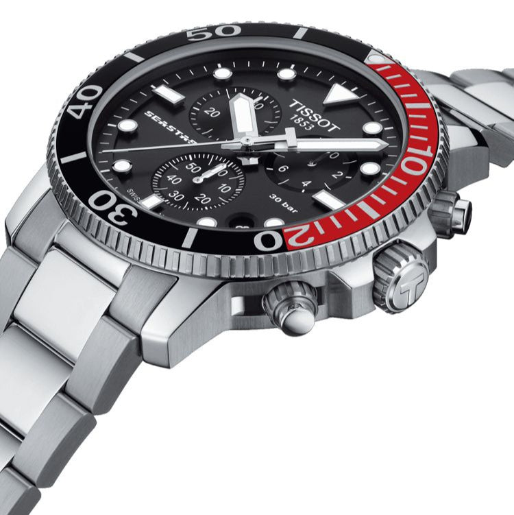 Tissot Seastar 1000 Chronograph Black Dial Silver Steel Strap Watch For Men - T120.417.11.051.01 Buy Now By Tissot