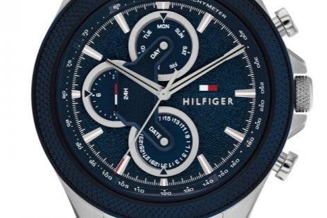 Tommy Hilfiger Clark Chronograph Blue Dial Silver Steel Strap Watch For Men - 1792080 Buy Now By Tommy Hilfiger