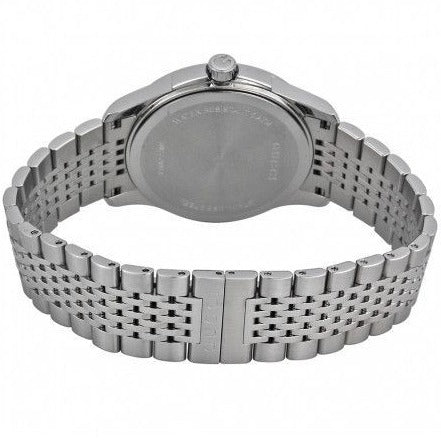 Gucci G Timeless Diamonds Black Dial Silver Steel Strap Watch For Women - YA126408 Buy Now By Gucci