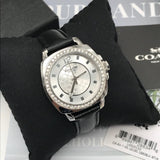 Coach Boyfriend Silver Dial Black Leather Strap Watch for Women - 14503152 Buy Now By Coach