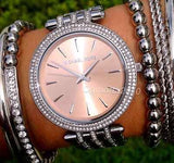 Michael Kors Darci Orange Dial Silver Stainless Steel Strap Watch for Women - MK3218 Buy Now By Michael Kors