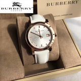 Burberry The City Diamonds White Dial White Leather Strap Watch for Women - BU9130 Buy Now By Burberry