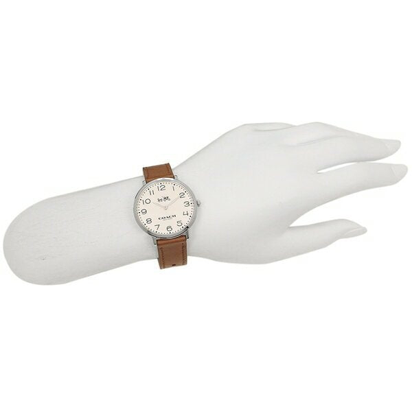 Coach Slim Easton White Dial Brown Leather Strap Watch for Women - 14502682 Buy Now By Coach