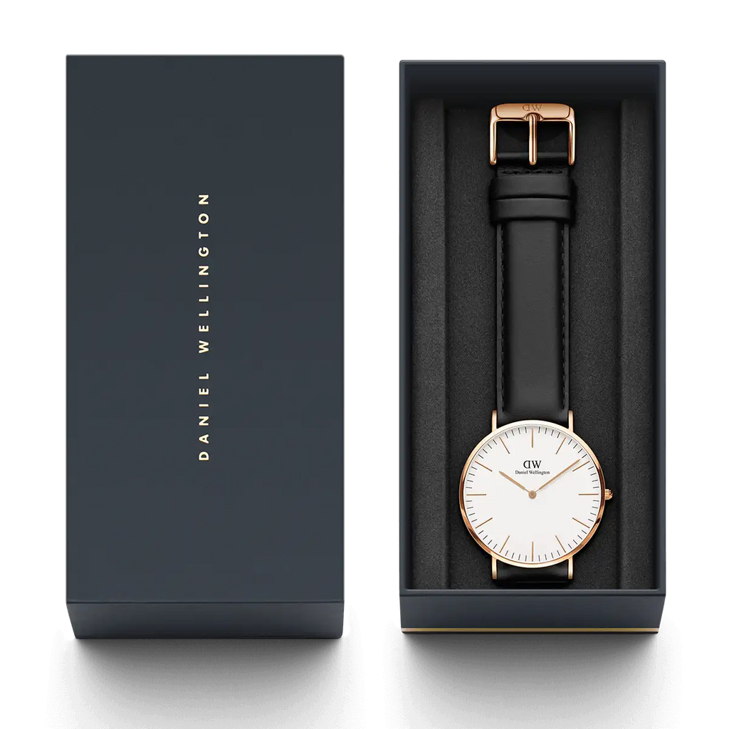 Daniel Wellington Classic Sheffield White Dial Black Leather Strap Watch For Men - DW00100084 Buy Now By Daniel Wellington