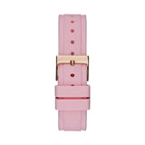 Guess Solstice Diamonds White Dial Pink Rubber Strap Watch For Women - GW0113L4 Buy Now By Guess