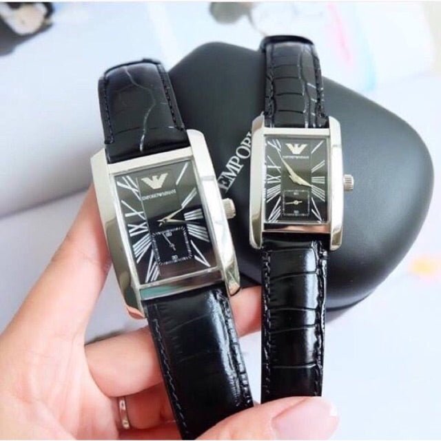 Emporio Armani Classic Black Dial Black Leather Strap Watch For Women - AR0144 Buy Now By Emporio Armani