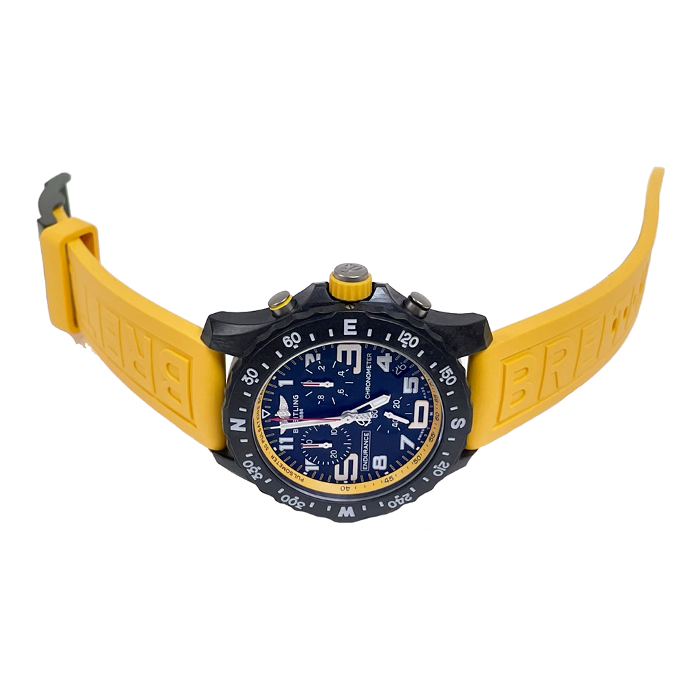Breitling Endurance Pro Black Dial Yellow Rubber Strap Watch for Men - X82310A41B1S1 Buy Now By Breitling