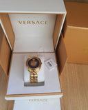 Versace Shadov Quartz Gold Dial Gold Steel Strap Watch for Women - VEBM00618 Buy Now By Versace