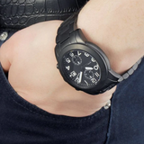 Marc Jacobs Larry Chronograph Black Dial Black Steel Strap Watch for Men - MBM5032 Buy Now By Marc Jacobs