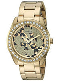 Guess G Twist Diamonds Gold Dial Gold Steel Strap Watch For Women - W1201L2 Buy Now By Guess