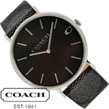 Coach Charles Black Dial Black Leather Strap Watch for Men - 14602157 Buy Now By Coach