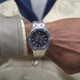 Guess Asset Quartz Black Dial Silver Steel Strap Watch For Men - GW0575G1 Buy Now By Guess