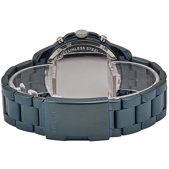 Fossil Grant Chronograph Blue Dial Blue Steel Strap Watch for Men - FS5230 Buy Now By Fossil