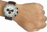 Fossil Retro Traveler Chronograph White Dial Brown Leather Strap Watch for Men - CH2886 Buy Now By Fossil