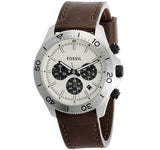 Fossil Retro Traveler Chronograph White Dial Brown Leather Strap Watch for Men - CH2886 Buy Now By Fossil