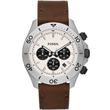 Fossil Retro Traveler Chronograph White Dial Brown Leather Strap Watch for Men - CH2886 Buy Now By Fossil